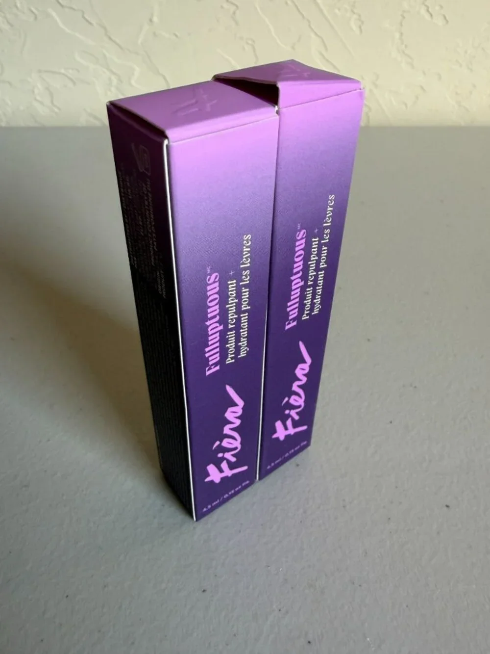 Open Box Set of 2 Fiera Fulluptuous Lip Plumper/Hydrator Lip Gloss .15 fl oz